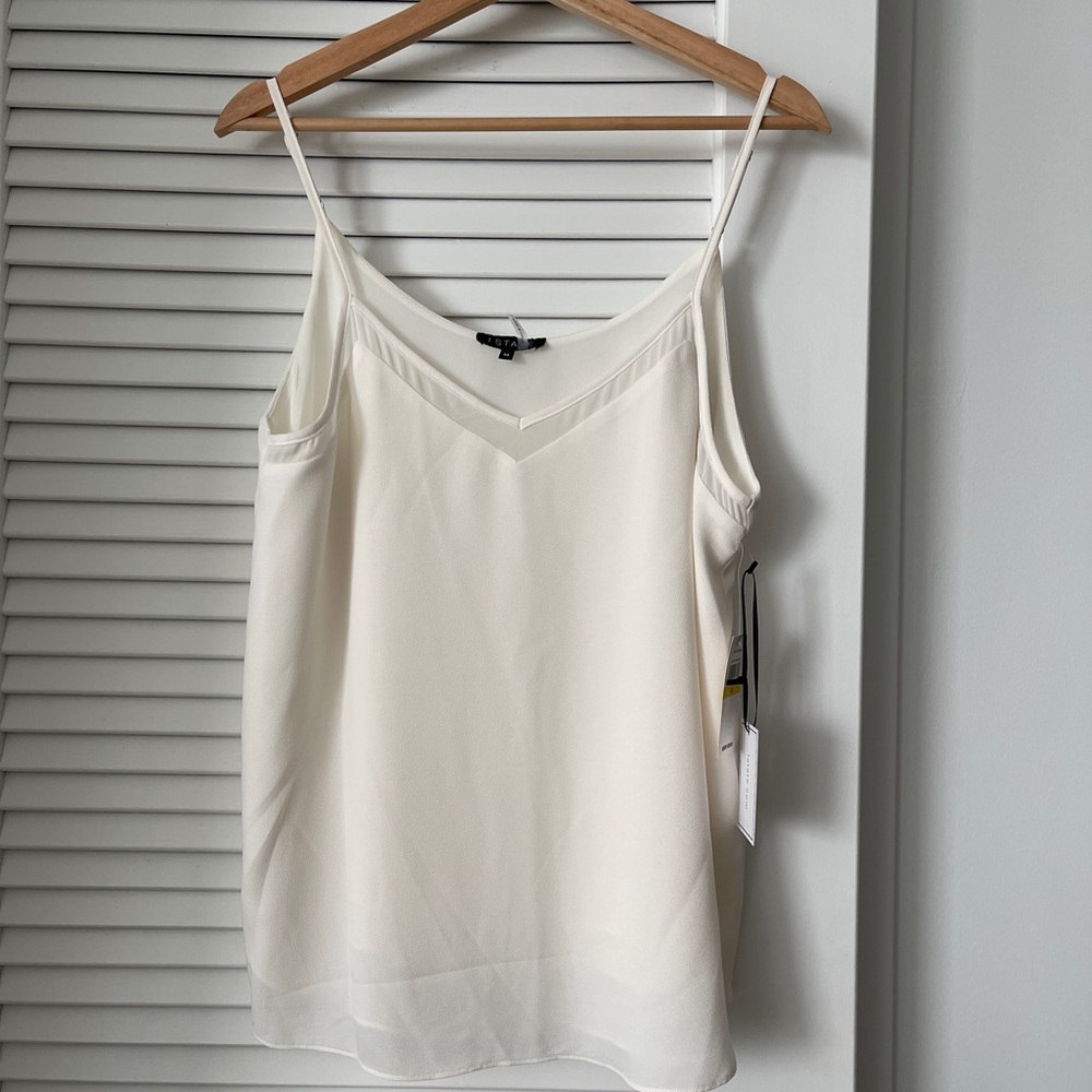 Elegant Cream Spaghetti Strap Top